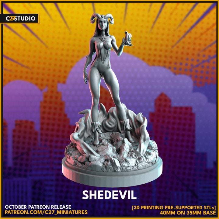 Satana 40mm Scale Miniature | Crisis Protocol Proxy | C27