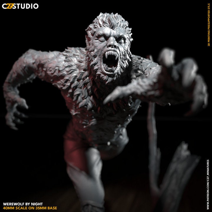 Werewolf By Night | 40mm Scale Miniature | Crisis Protocol Proxy | C27