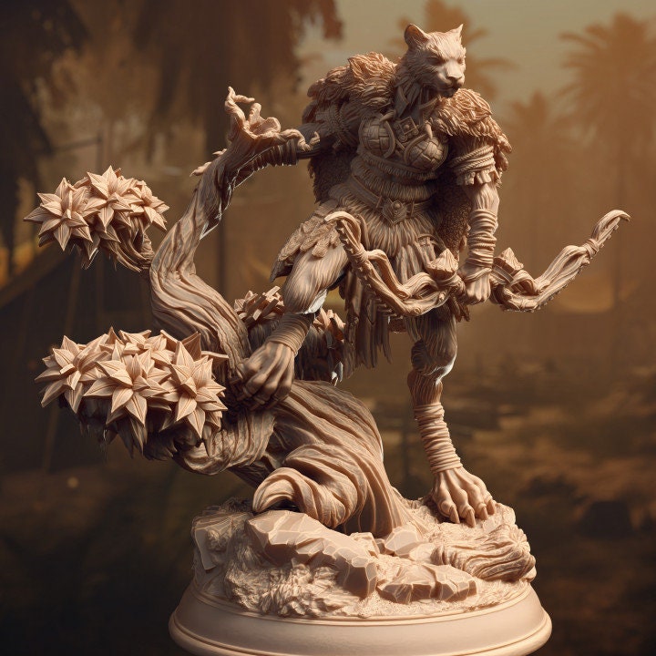 Tabaxi Forest Ranger - Jeji | DM Stash | DnD | Fantasy | Miniature