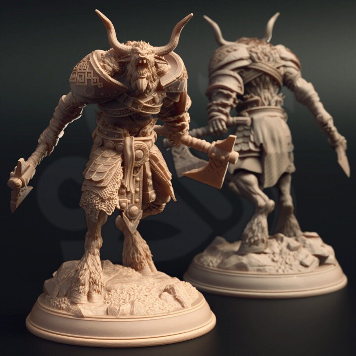 Minotaur Barbarian - Hannes Vyrios | DM Stash | DnD | Fantasy | Miniature