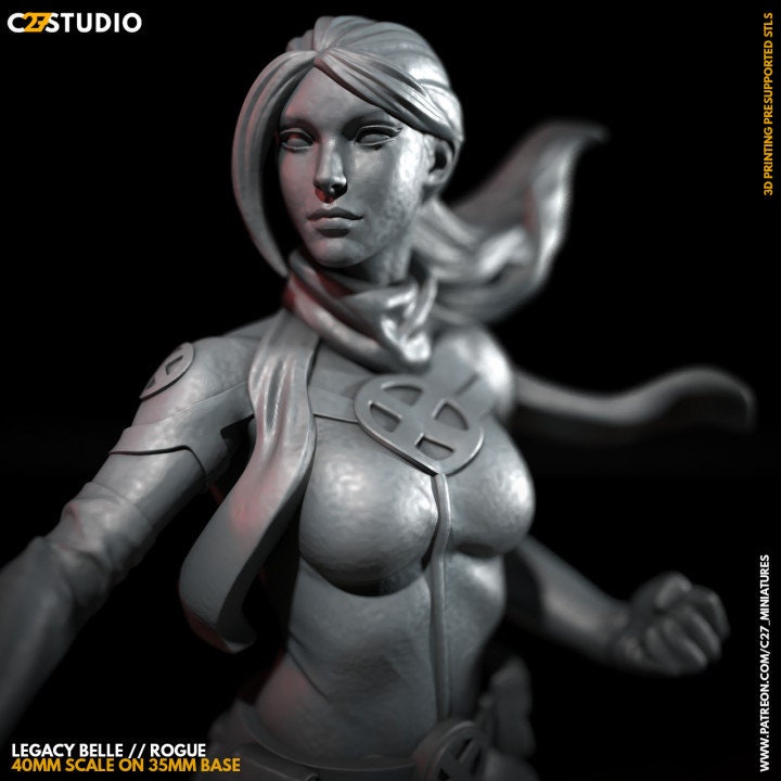 Rogue X-men Legacy 40mm Scale Miniature | Crisis Protocol Proxy | C27