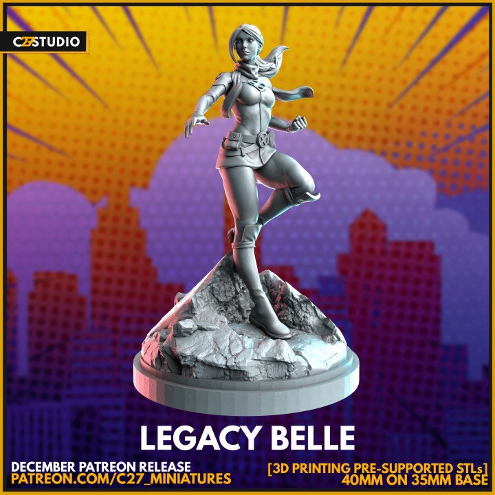 Rogue (X-Men Legacy) 40mm Scale Miniature | Crisis Protocol Proxy | C27