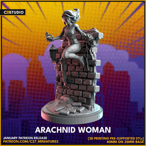 Julia Carpenter Spiderwoman | 40mm Scale Miniature | Crisis Protocol Proxy | C27