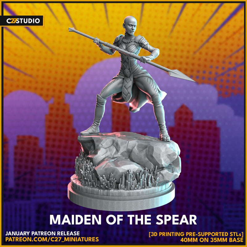 Okoye 40mm Scale Miniature | Crisis Protocol Proxy | C27