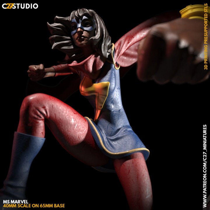 Ms Marvel | 40mm Scale Miniature | Crisis Protocol Proxy | C27