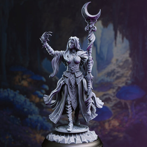 Drow High Priestess of the Moon - Kadna Glyndrel | DM Stash | DnD | Fantasy | Miniature
