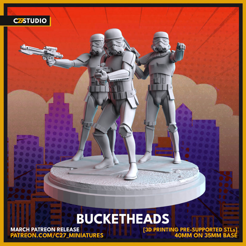 Stormtroopers 40mm Scale Miniature | Shatterpoint Proxy | C27