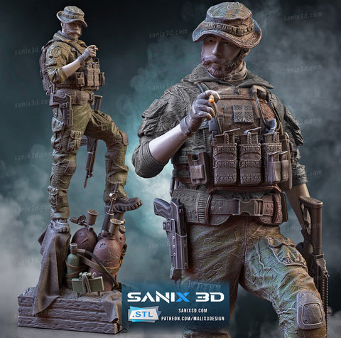 CAPTAIN PRICE ( Call of Duty ) Resin Statue Model Kit
