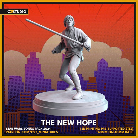 Luke Skywalker 40mm Scale Miniature | Shatterpoint Proxy | C27