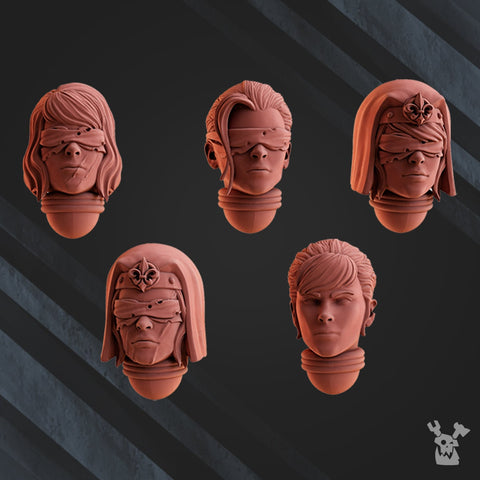 Battle Sisters Poenitentiam Head Bits Set | DakkaDakka | Grim Dark Fantasy