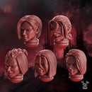 Crimson Wings Female Heads Set