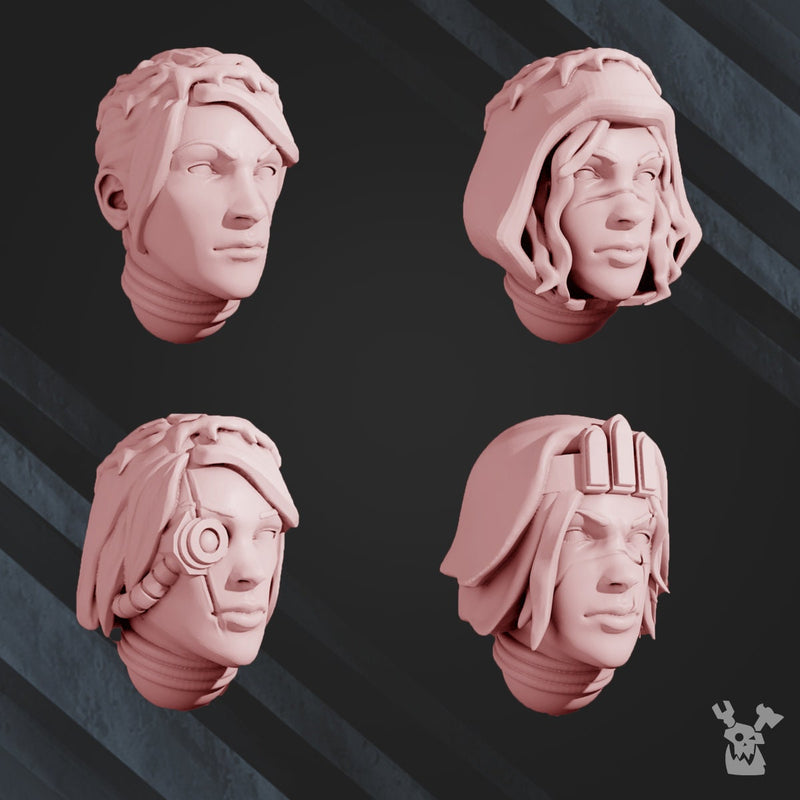 War Sisters Head Bits "Bloody Rose" Set