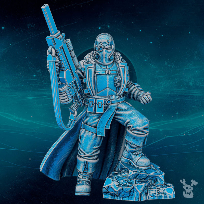 Scylla Commander Fisher | DakkaDakka | Grim Dark | Fantasy | One Page Rules