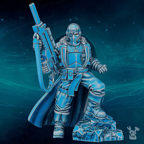 Scylla Commander Fisher | DakkaDakka | Grim Dark | Fantasy | One Page Rules