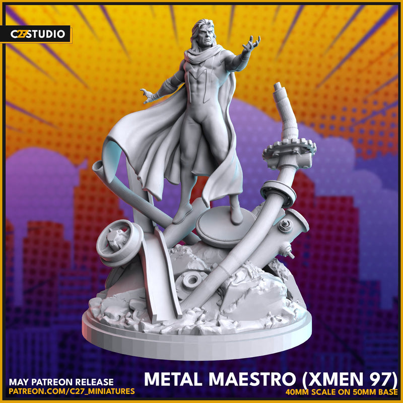 Magneto 97' 40mm Scale Miniature | Crisis Protocol Proxy | C27