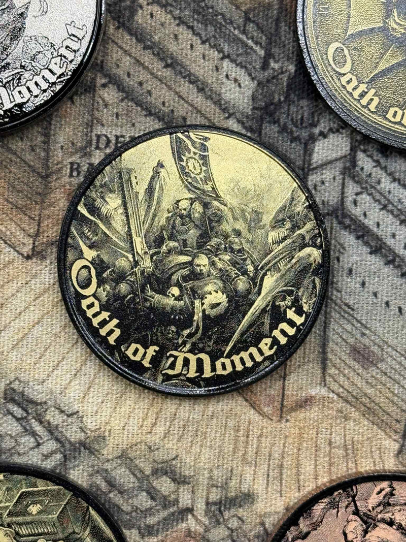 Oath of Moment Token | 40mm | Custom Etched Coin | Grim Dark | Metal Game Token