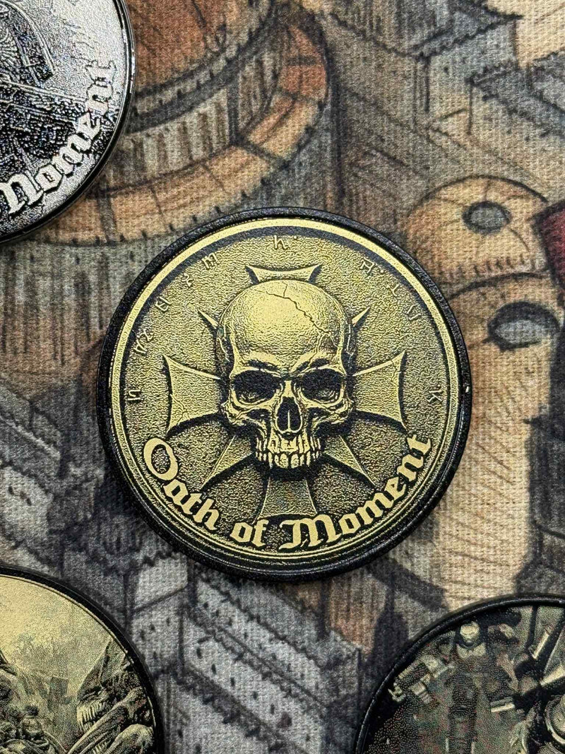 Oath of Moment Token | 40mm | Custom Etched Coin | Grim Dark | Metal Game Token