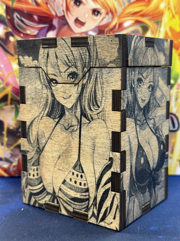 Premium One Piece TCG Deck Box | Custom Engraved Card Storage | Fits 50 Double Sleeved + Don