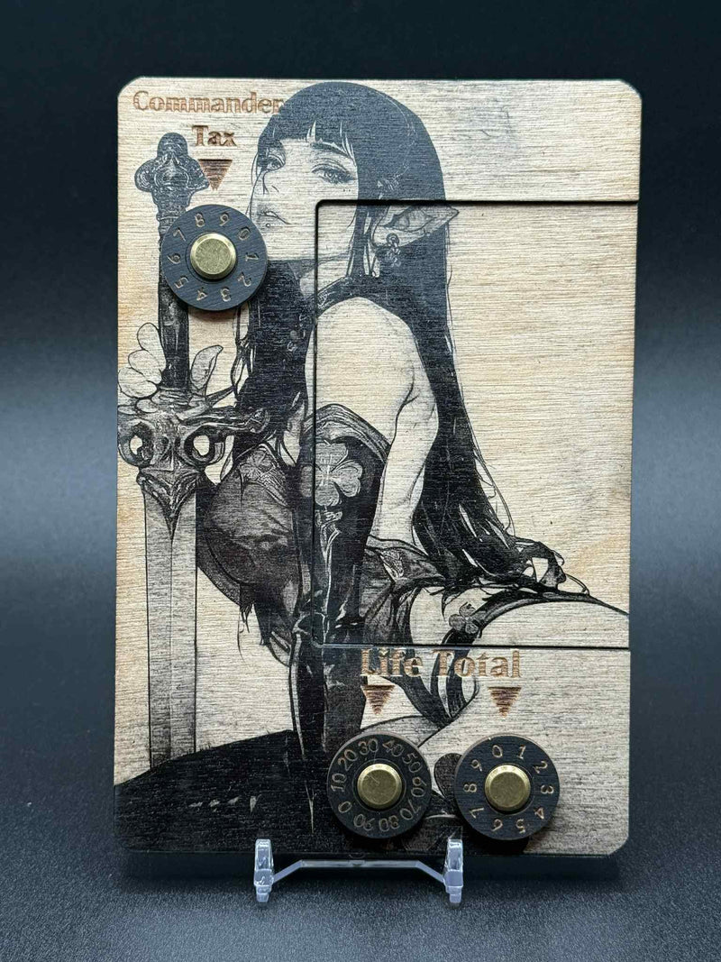 MTG Commander Zone Tray - Wooden EDH Life Counter and Play Aid