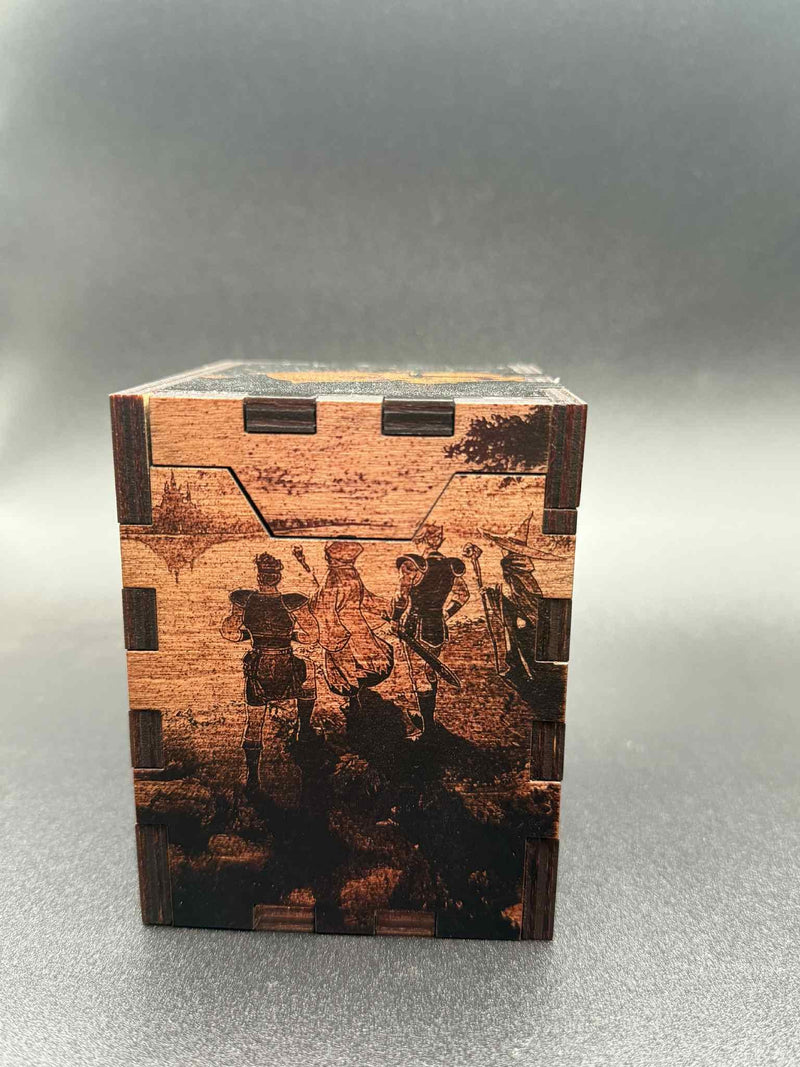 Laser Engraved Wooden MTG Commander Deck Box: Custom EDH Storage