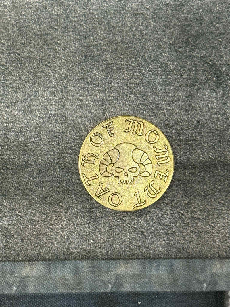 Oath of Moment Token | 40mm | Custom Embossed Coin | Grim Dark | Metal Game Token