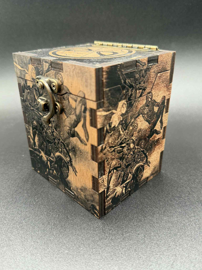 Laser Engraved Wooden MTG Commander Deck Box: Custom EDH Storage