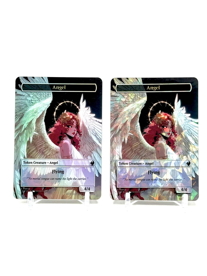 Borderless Foil Angel Tokens | Custom MTG Token Cards | 4/4