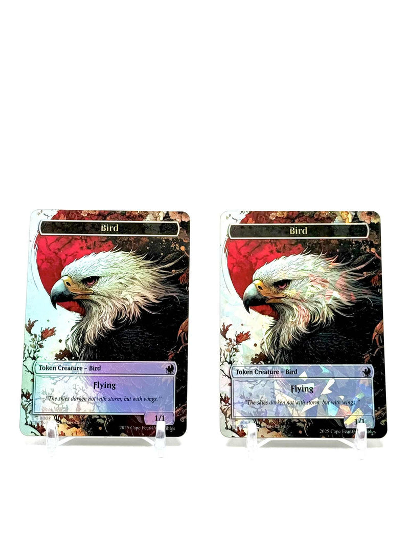 Foil Bird Token: Borderless Custom MTG Token
