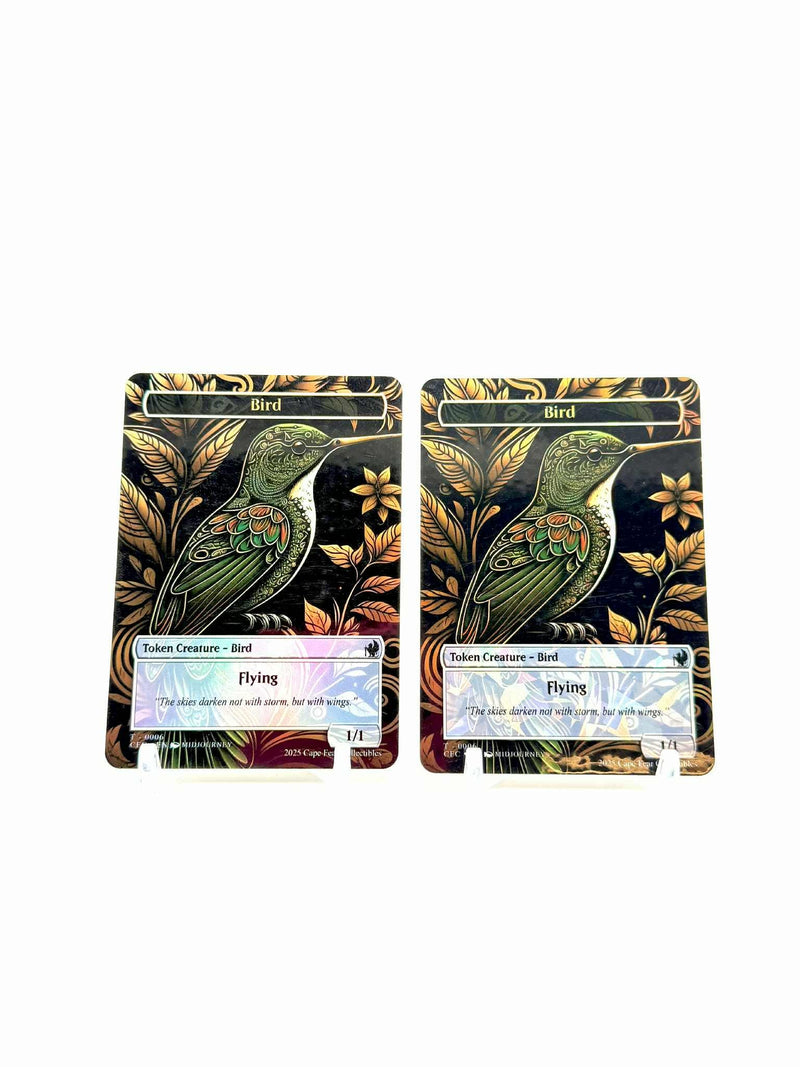 Foil Bird Token: Borderless Custom MTG Token