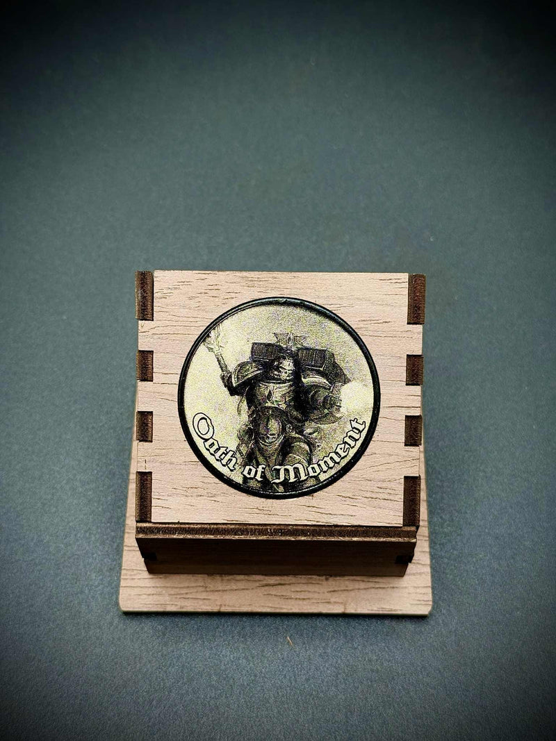 Oath of Moment Tokens | 40mm | Custom Etched Coin | Grim Dark | Metal Game Tokens
