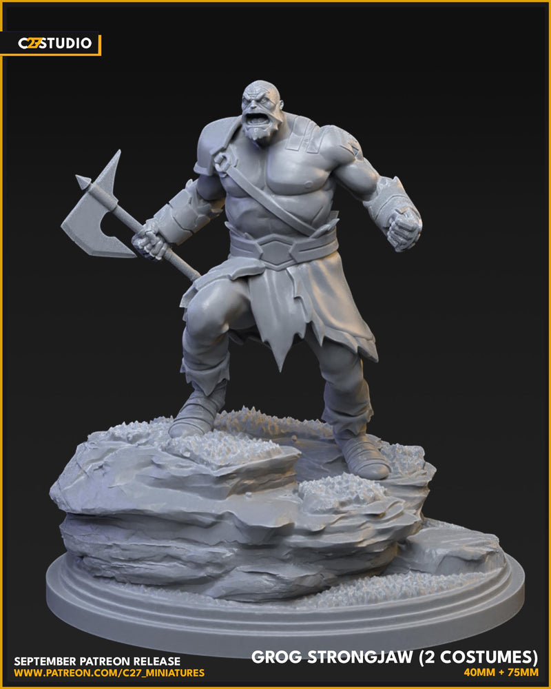 Grog Strongjaw | 40mm Scale Miniature | Crisis Protocol Proxy | C27