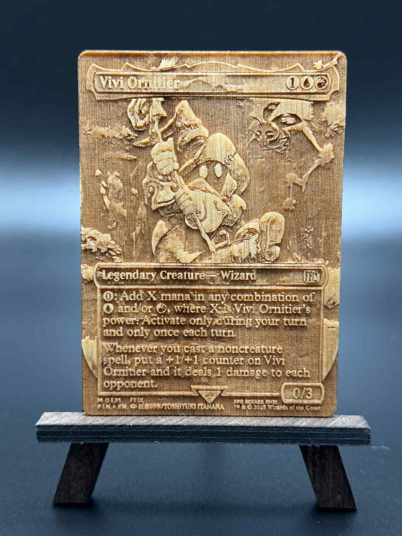 Custom MTG Genuine Hardwood Engraved Card –  Laser Engraved Collectible Display Gift - Personalized Options Available -