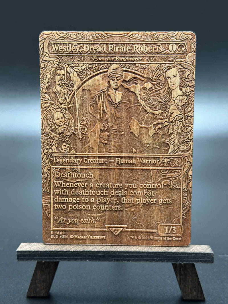 Custom MTG Genuine Hardwood Engraved Card –  Laser Engraved Collectible Display Gift - Personalized Options Available -