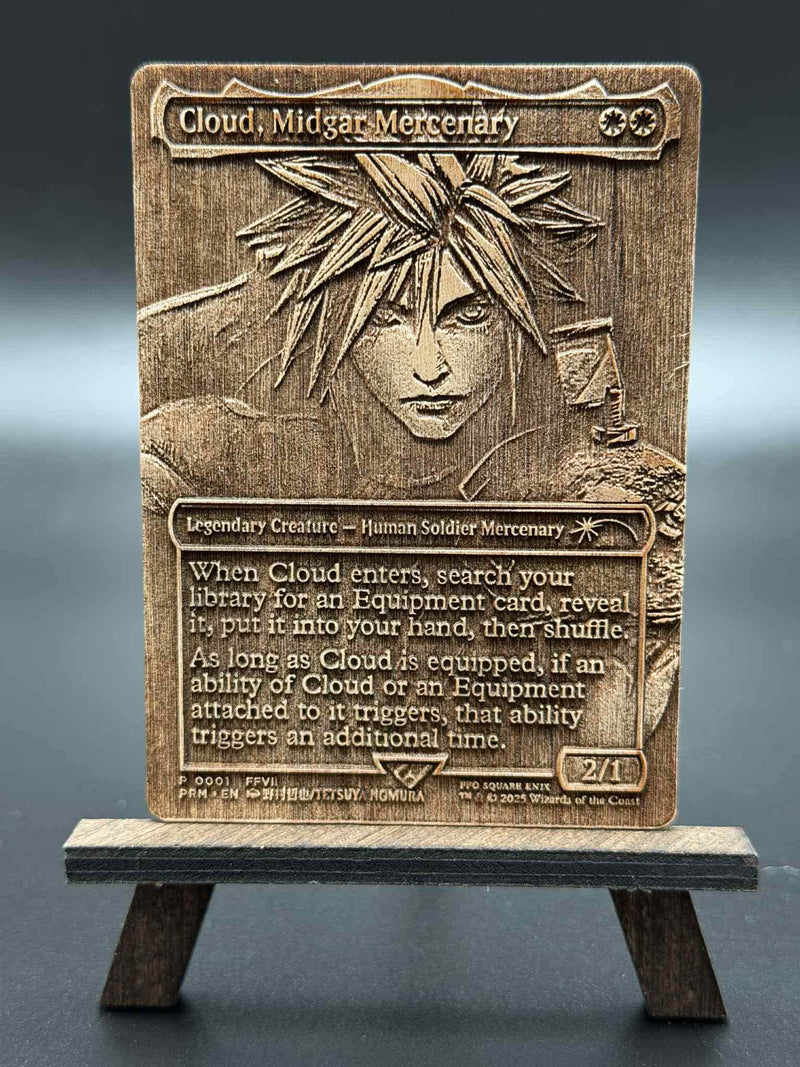 Custom MTG Genuine Hardwood Engraved Card –  Laser Engraved Collectible Display Gift - Personalized Options Available -