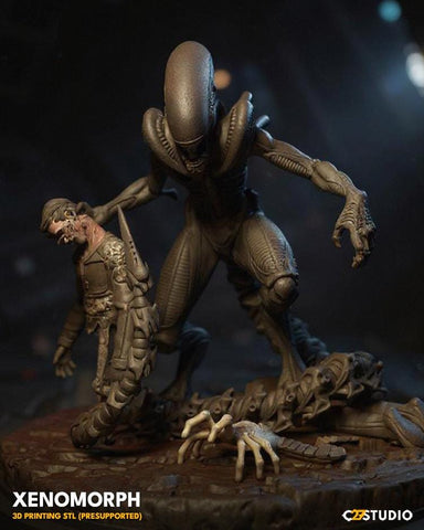 Xenomorph - 40mm on 65mm Base | Crisis Protocol Proxy | C27