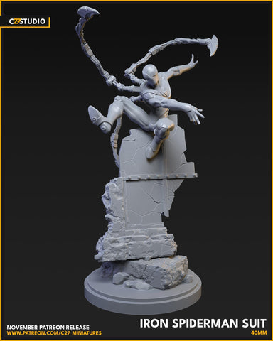 Iron Spiderman Suit (40mm on 35mm Base) | Crisis Protocol Proxy | C27