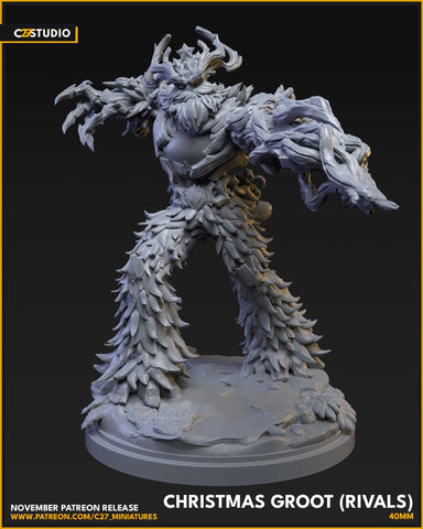 Groot Christmas (Rivals) (40mm on 50mm Base) | Crisis Protocol Proxy | C27