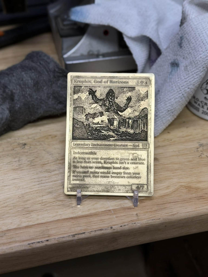 Custom Engraved Brass Magic the Gathering Card | Personalized MTG Gift | Collector Upgrade | Commander Keepsake