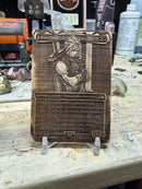 Custom MTG Genuine Hardwood Engraved Card –  Laser Engraved Collectible Display Gift - Personalized Options Available -