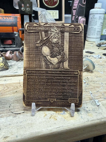 Custom MTG Genuine Hardwood Engraved Card –  Laser Engraved Collectible Display Gift - Personalized Options Available -