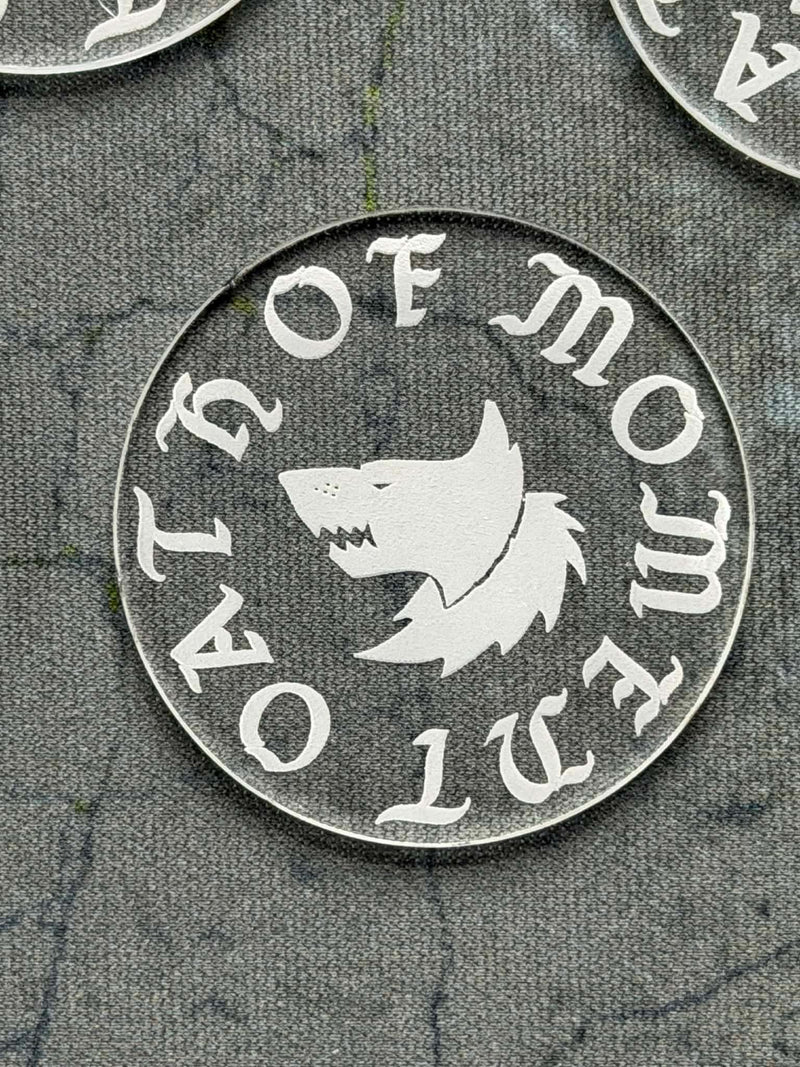 Acrylic Oath of Moment Token - Warhammer 40K Game Marker