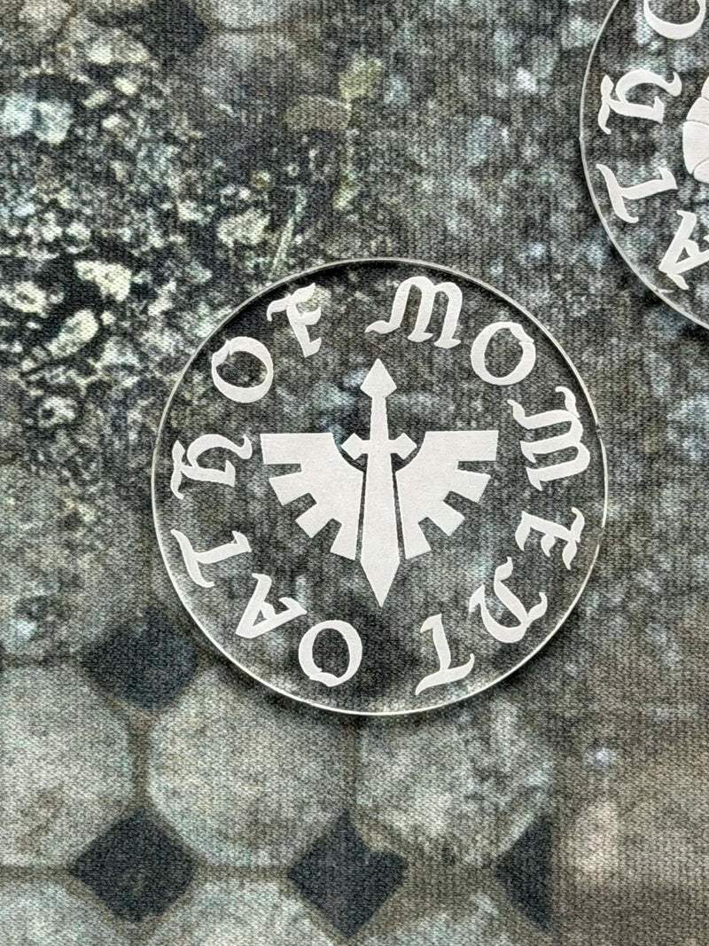 Acrylic Oath of Moment Token - Warhammer 40K Game Marker