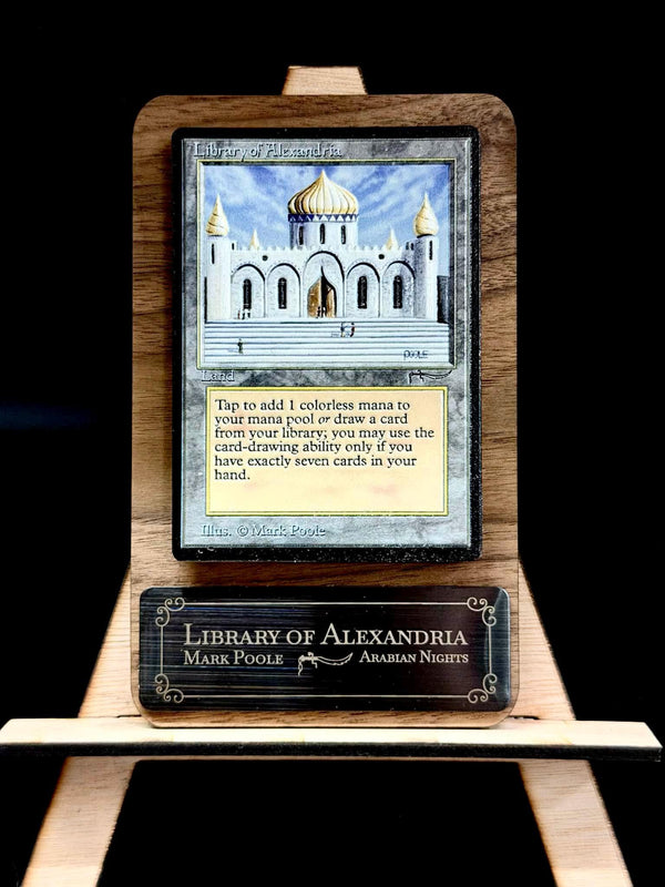 Library of Alexandria MTG Card Display - Collector Wall Art and Desk Display