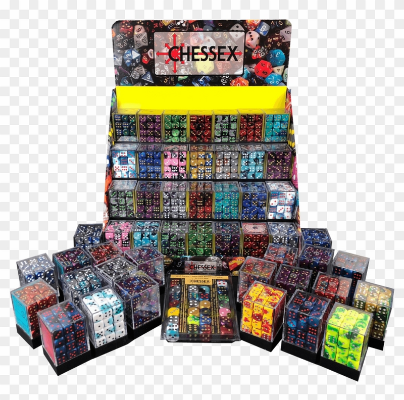 Chessex Mini Polyhedral 7-Dice set - Festive