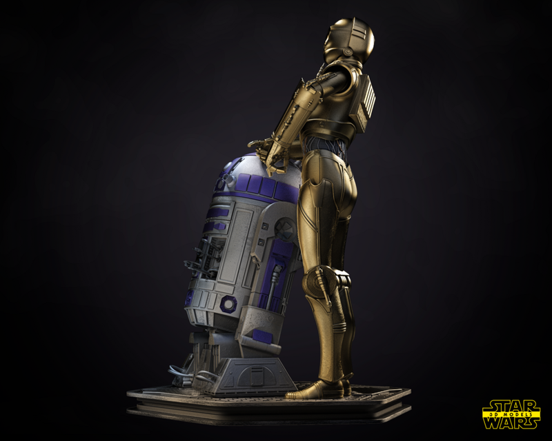 Star Wars C3PO & R2-D2 Statue | Sculpture | Model Kit