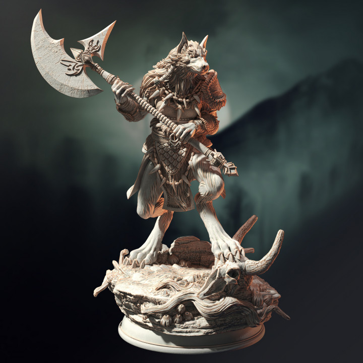 Werewolf Barbarian - Ariana Grey | DM Stash | DnD | Fantasy Miniature