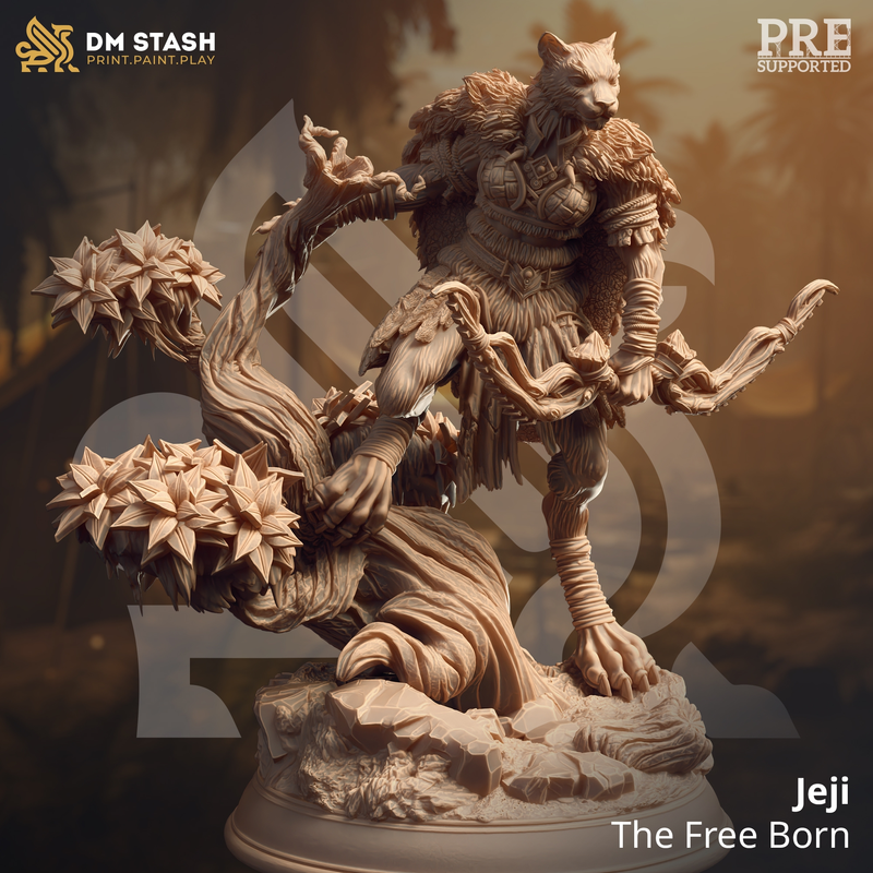 Jeji the Freeborn - Catfolk Ranger | DM Stash | DnD | Fantasy Miniature