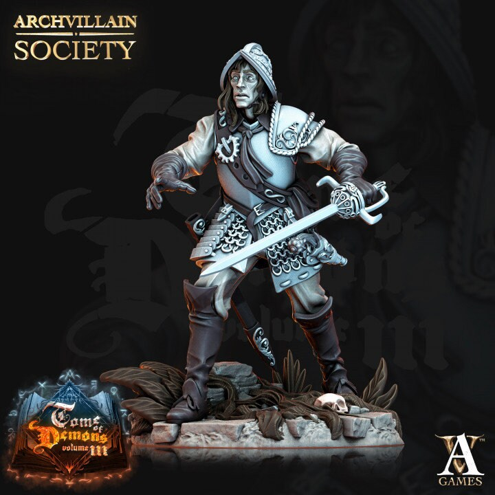 Stefan Leroux, Haunted Guardsman | Archvillain Games | Fantasy | DnD | RPG | Tabletop | Miniature