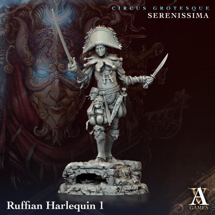 Ruffian Harlequin | Archvillain Games | Fantasy | DnD | RPG | Tabletop | Miniature