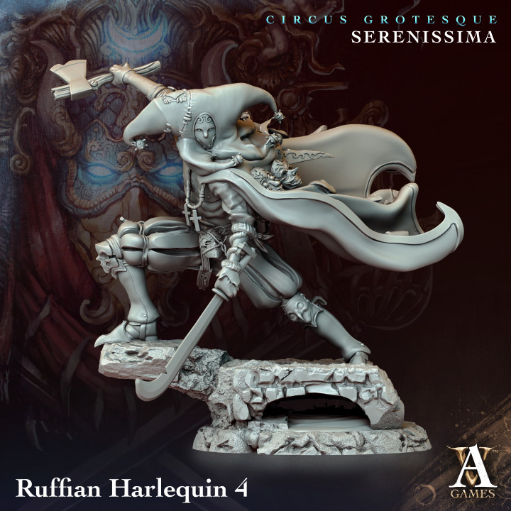 Ruffian Harlequin | Archvillain Games | Fantasy | DnD | RPG | Tabletop | Miniature